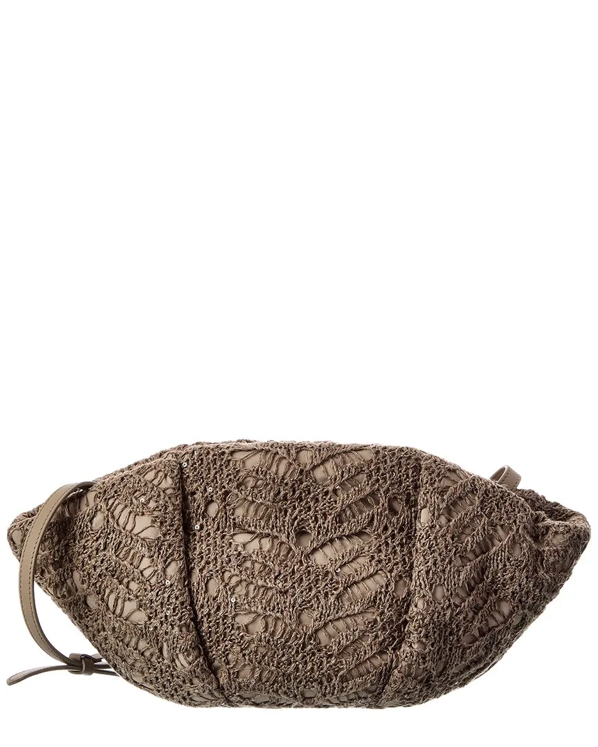 Knit & Canvas Shoulder Bag by Brunello Cucinelli