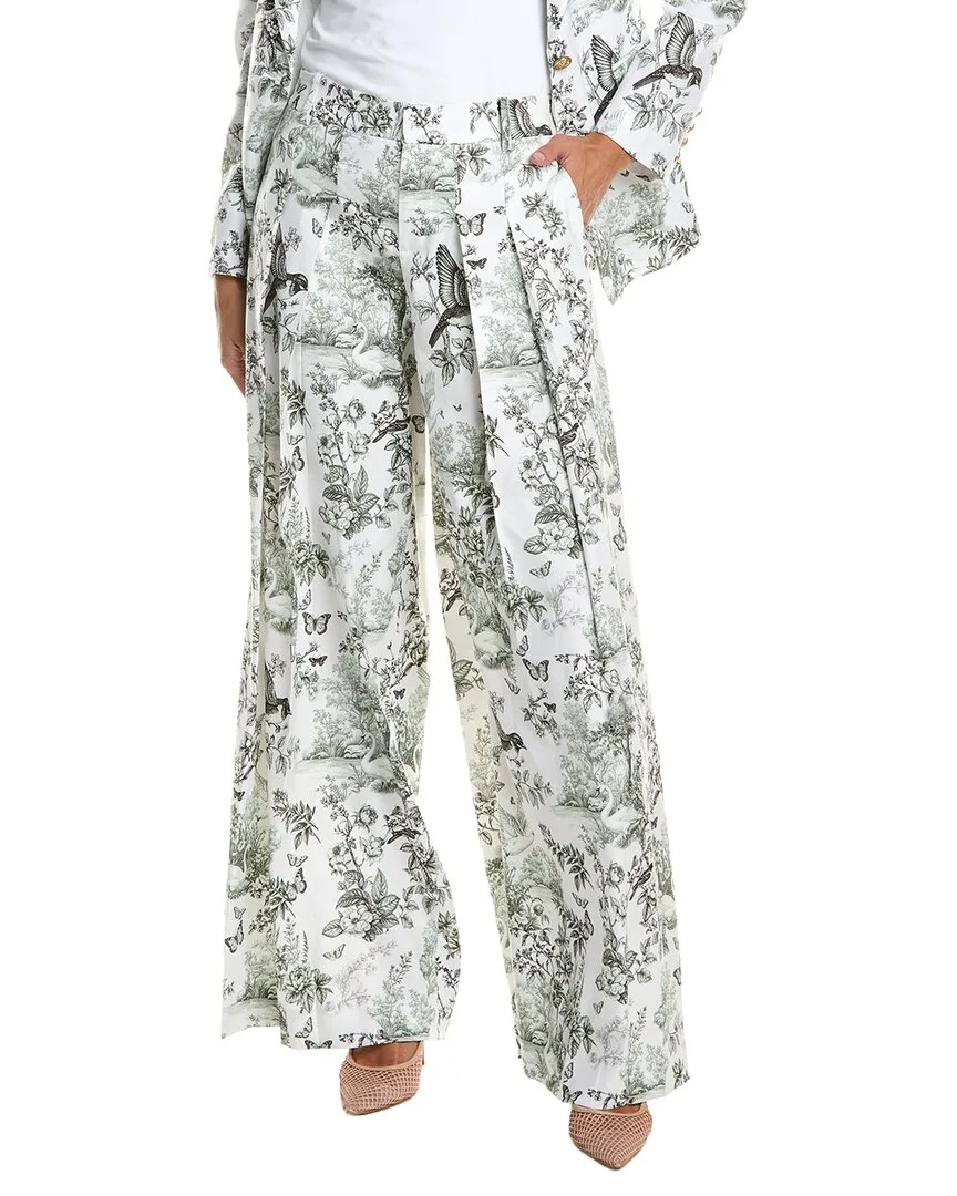Blaire High Rise Linen-Blend Pant by Alice + Olivia