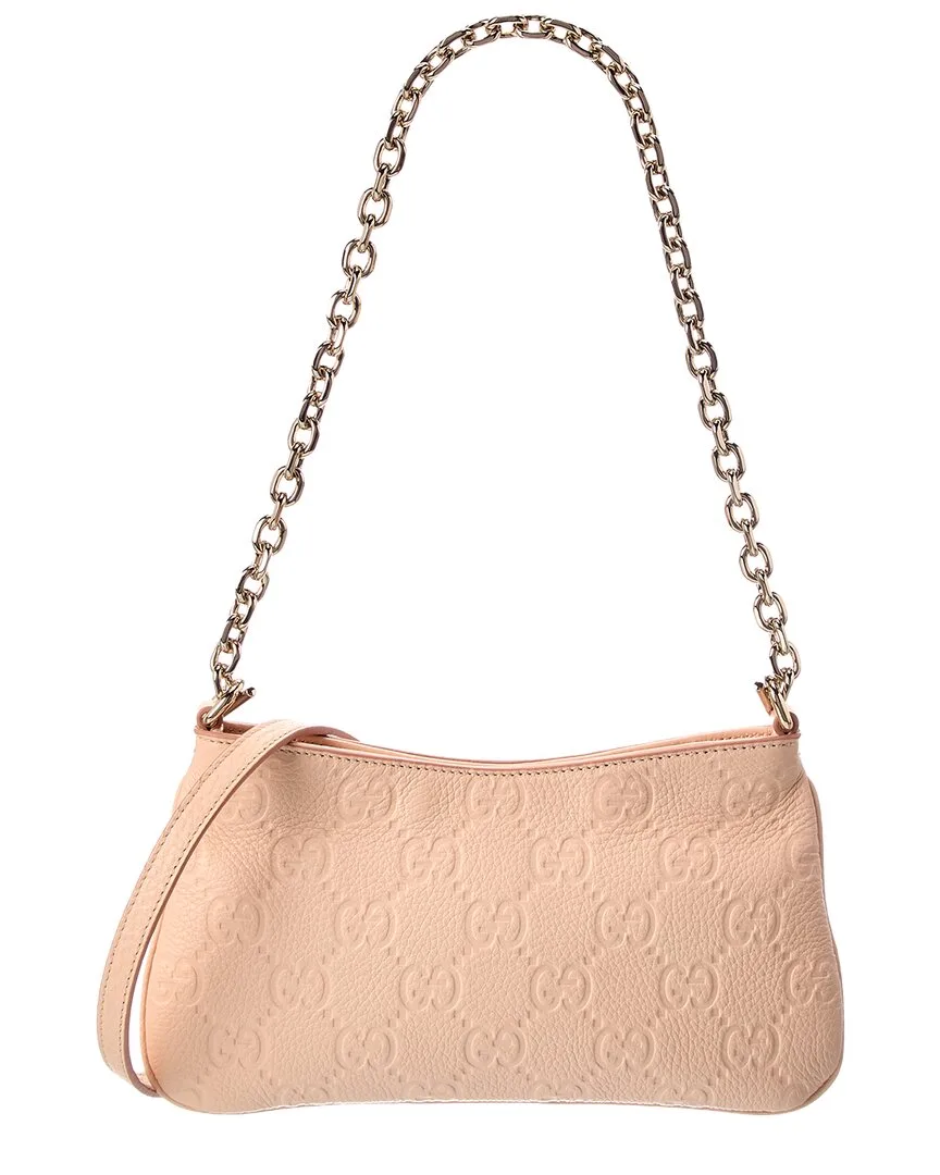 Gg Emblem Super Mini Leather Shoulder Bag by Gucci