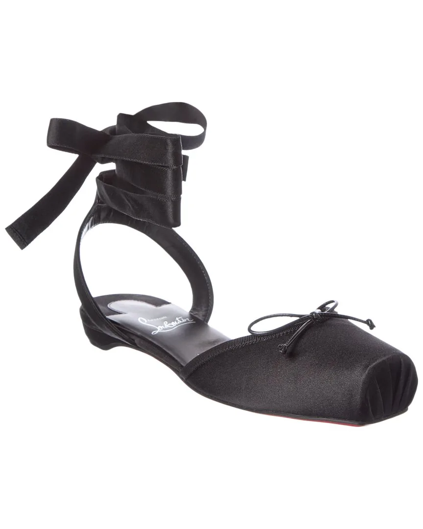 Cassia Satin Ballerina Flat by Christian Louboutin