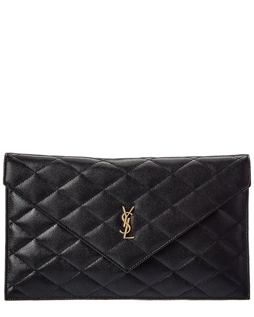 Quilted Leather Pouch by Saint Laurent