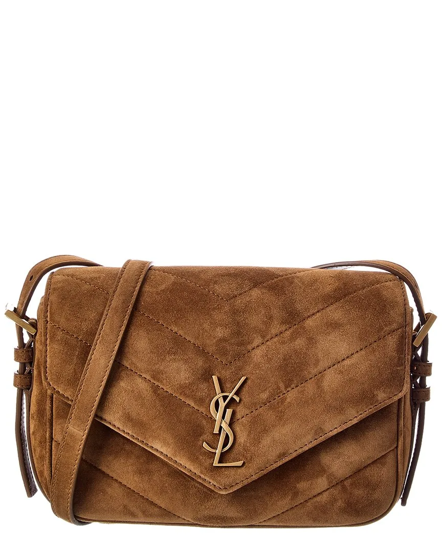 Loulou Suede Shoulder Bag by Saint Laurent