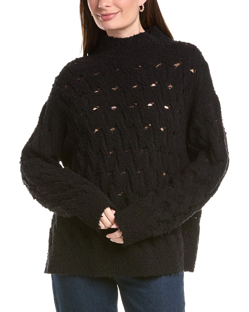 Houndstooth Crewneck Sweater by Lafayette 148 New York