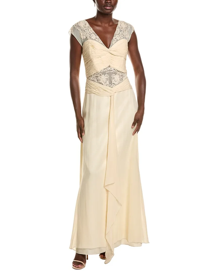 Silk Shell Solid Gown by Issue New York