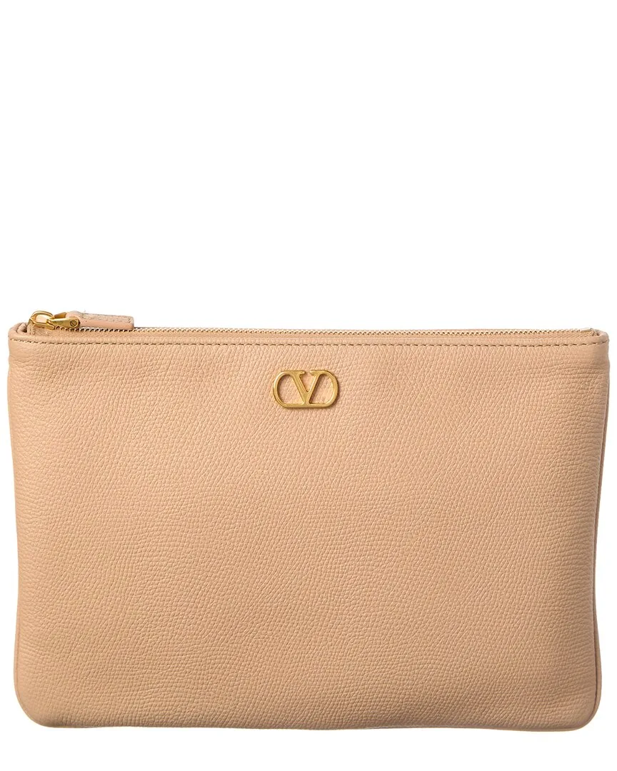 Vlogo Signature Leather Pouch by Valentino