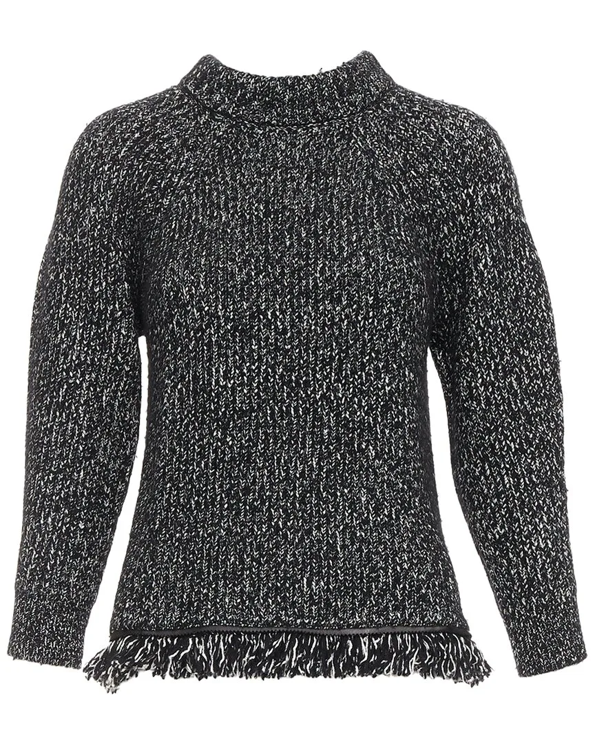 Step Hem Frayed Sweater by Alexander McQueen
