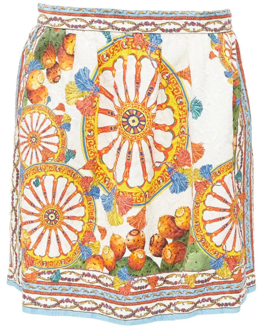 Print Jacquard Mini Skirt by Dolce & Gabbana