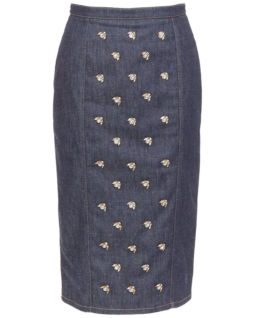Denim Midi Skirt by Dior