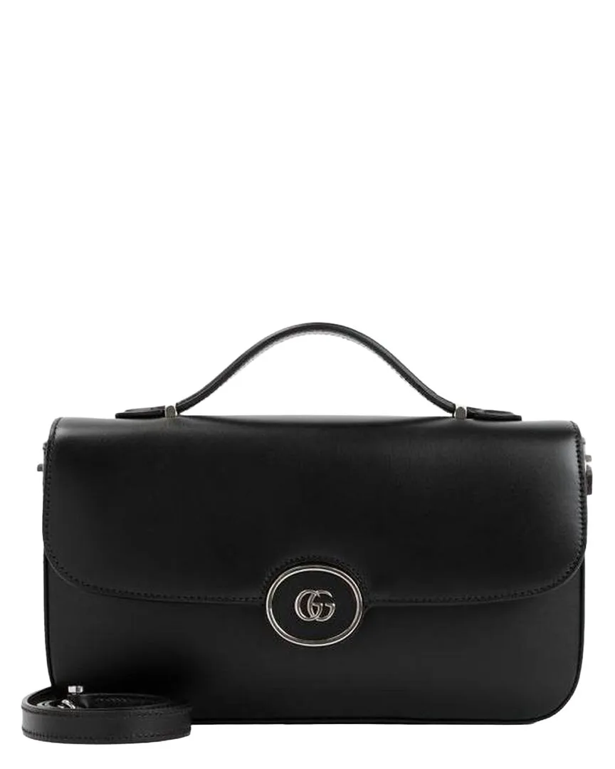 Black Leather Petitegg Small Shoulder Bag (authentic Pre-Loved) by Gucci