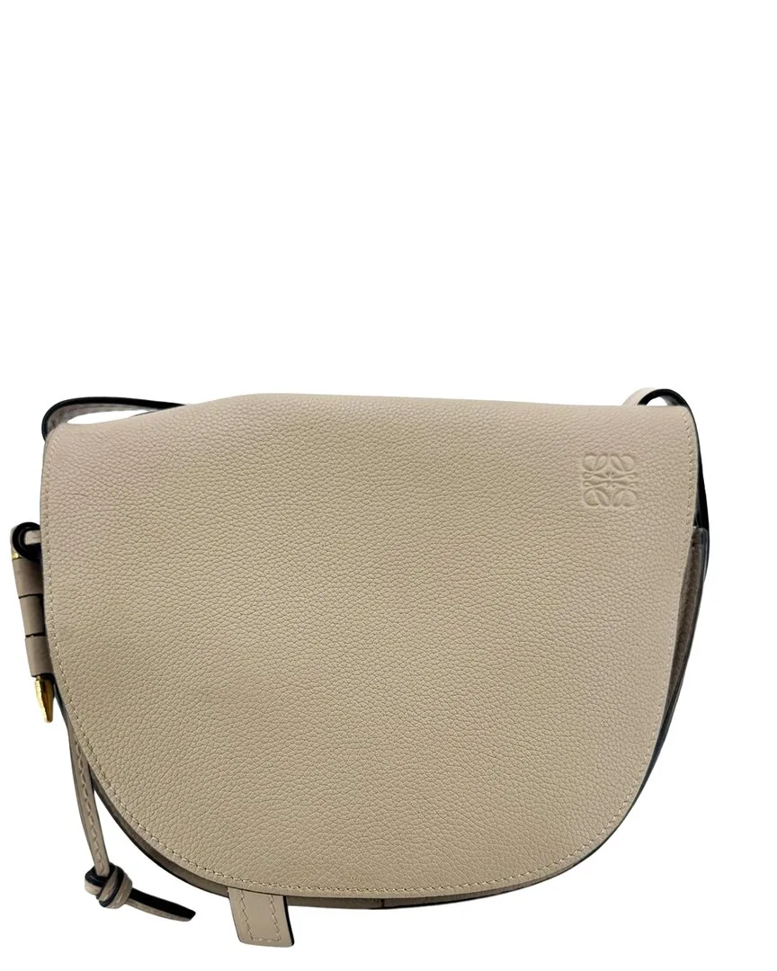 Beige Calfskin Leather Gate Dual Small Bag (authentic Pre-Loved) by LOEWE