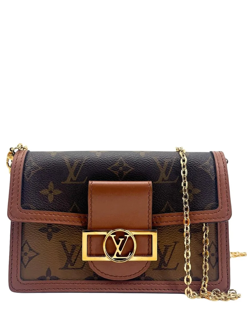 Brown Reverse Monogram Micro Dauphine Chain (authentic Pre-Loved) by Louis Vuitton
