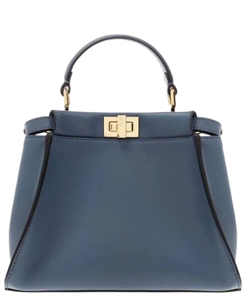 Blue Leather Peekaboo Mini Bag (authentic Pre-Loved) by FENDI