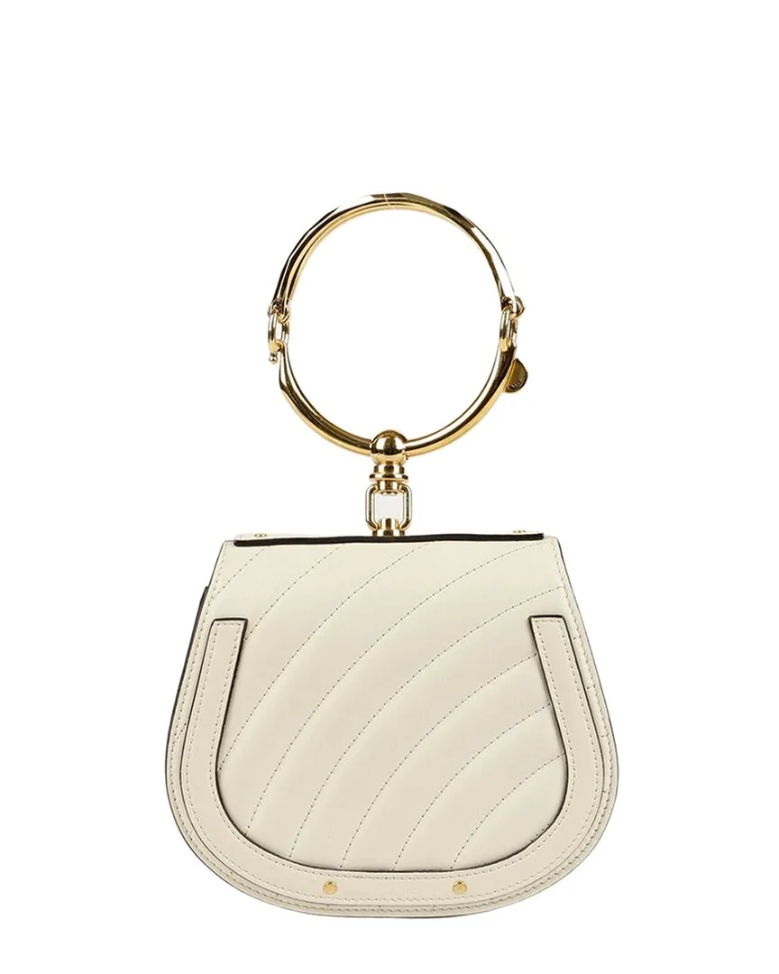White Leather Small Nile Tote (authentic Pre-Loved) by Chloé