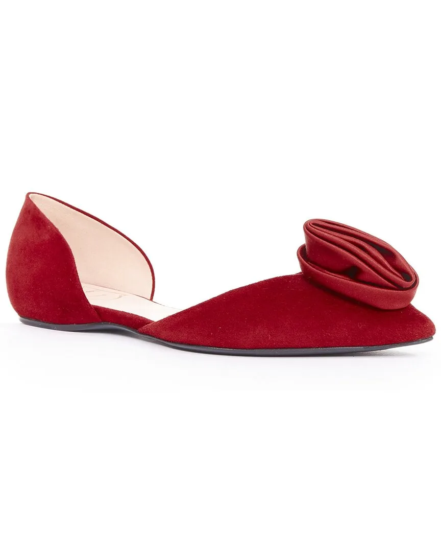 Suede Rosette Flat (authentic Pre-Loved) by Roger Vivier