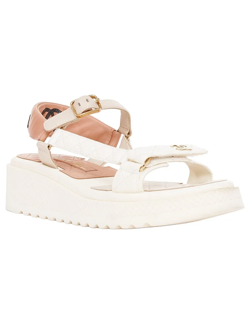 Leather 2023 Quilted Sandal (authentic Pre-Loved) by CHANEL