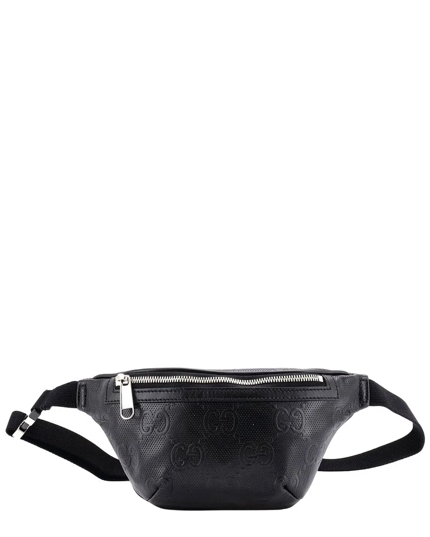 Gg Embossed Perforated Leather Belt Bag Small (authentic Pre-Loved) by Gucci