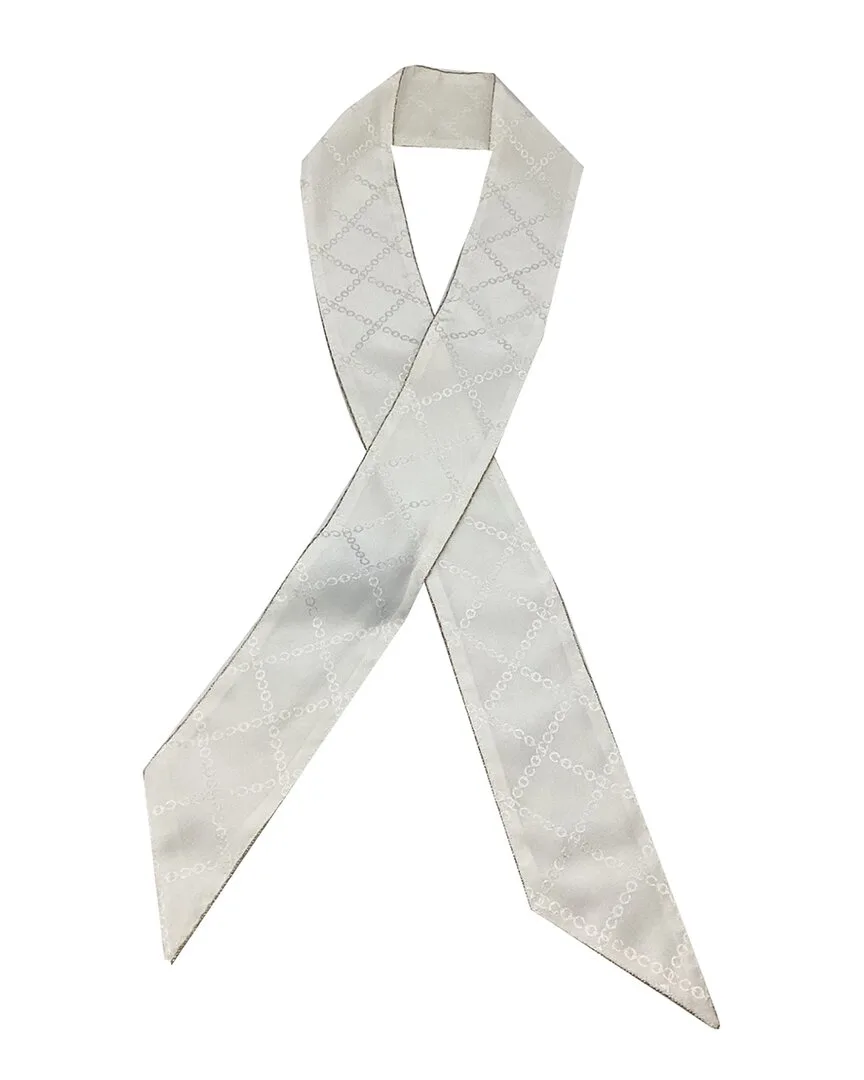 Chain-Link Printed Twill Scarf (authentic Pre-Loved) by CHANEL