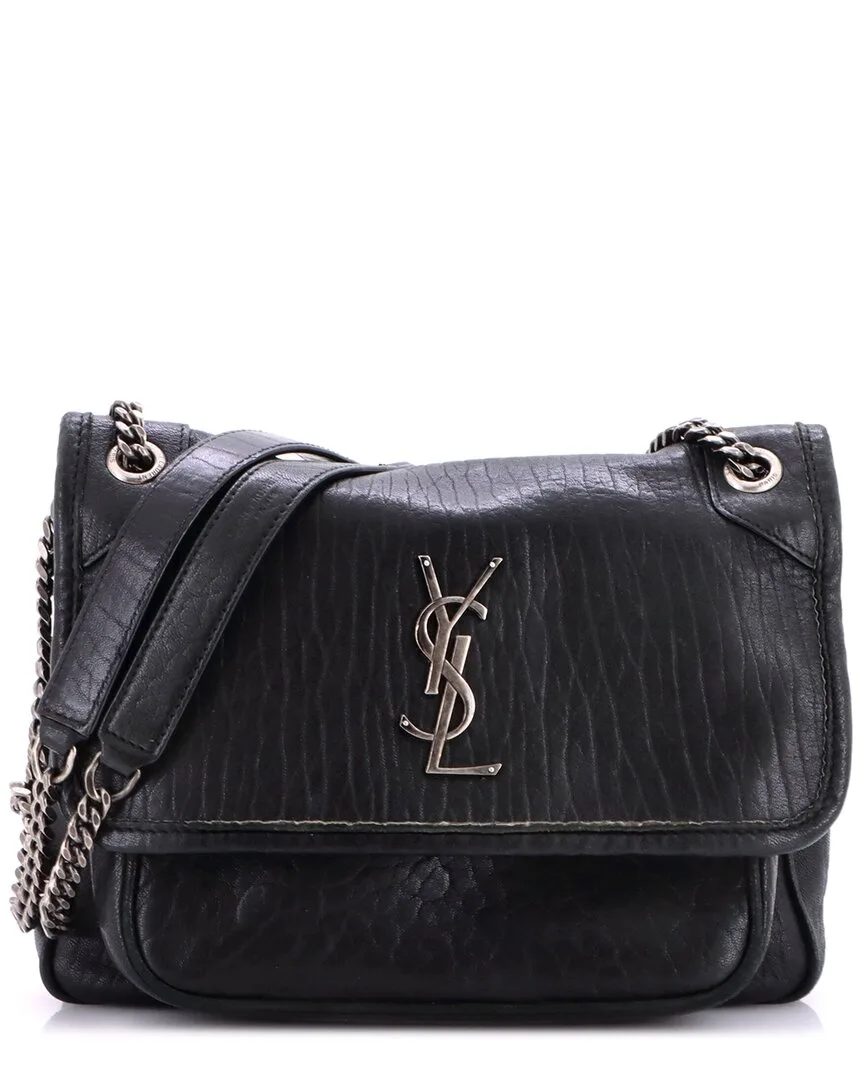 Leather Niki Chain Flap Bag Baby (authentic Pre-Loved) by Saint Laurent
