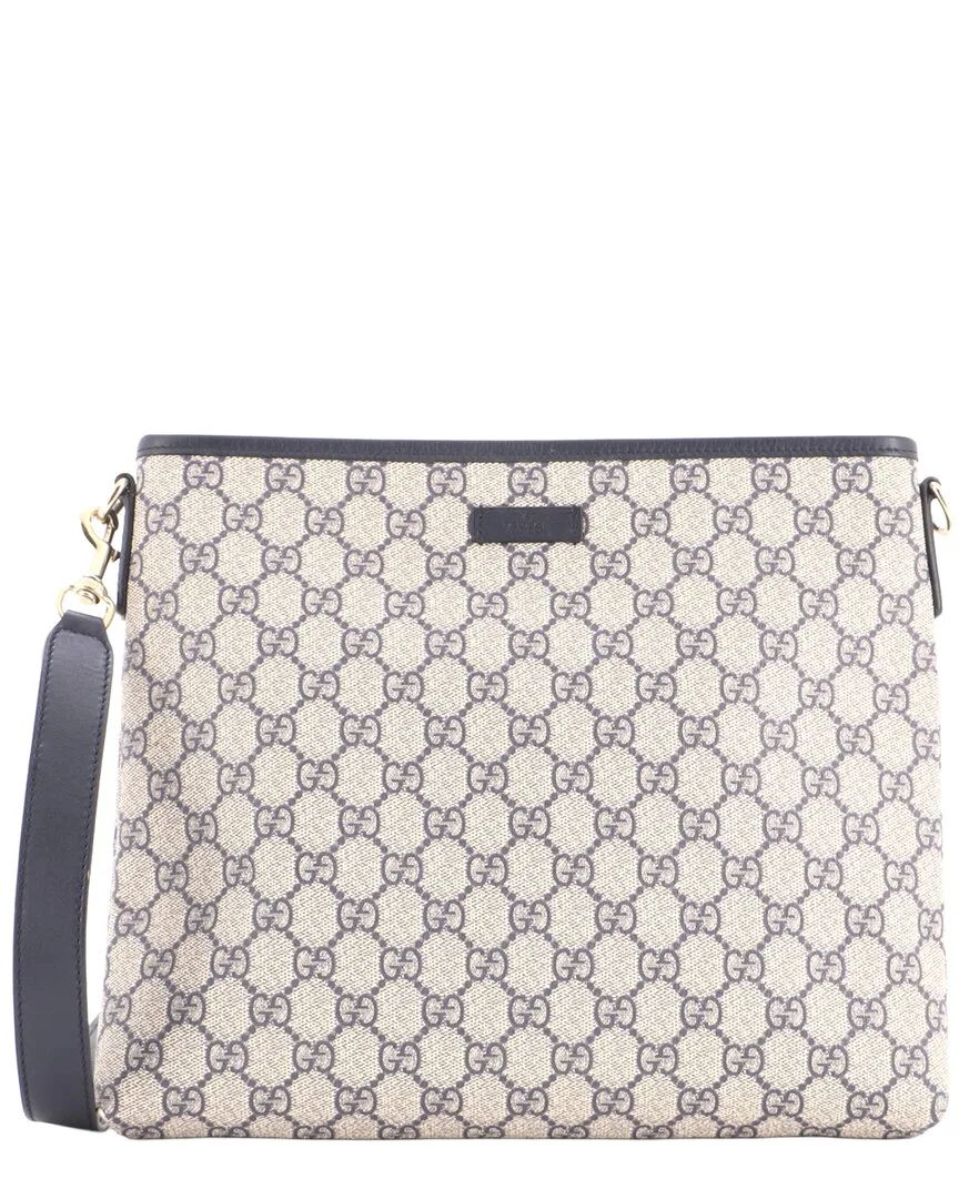 Gg Coated Canvas Zip Top Messenger Bag Medium (authentic Pre-Loved) by Gucci