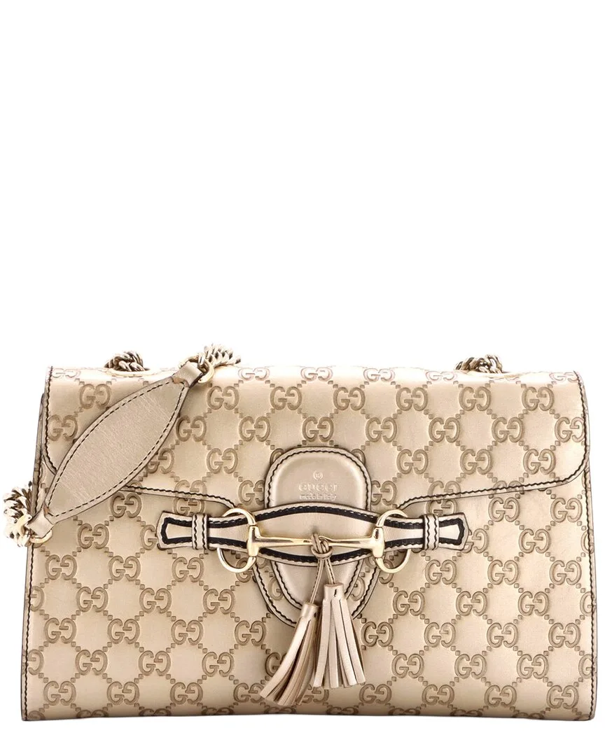Guccissima Leather Emily Chain Flap Bag Medium (authentic Pre-Loved) by Gucci