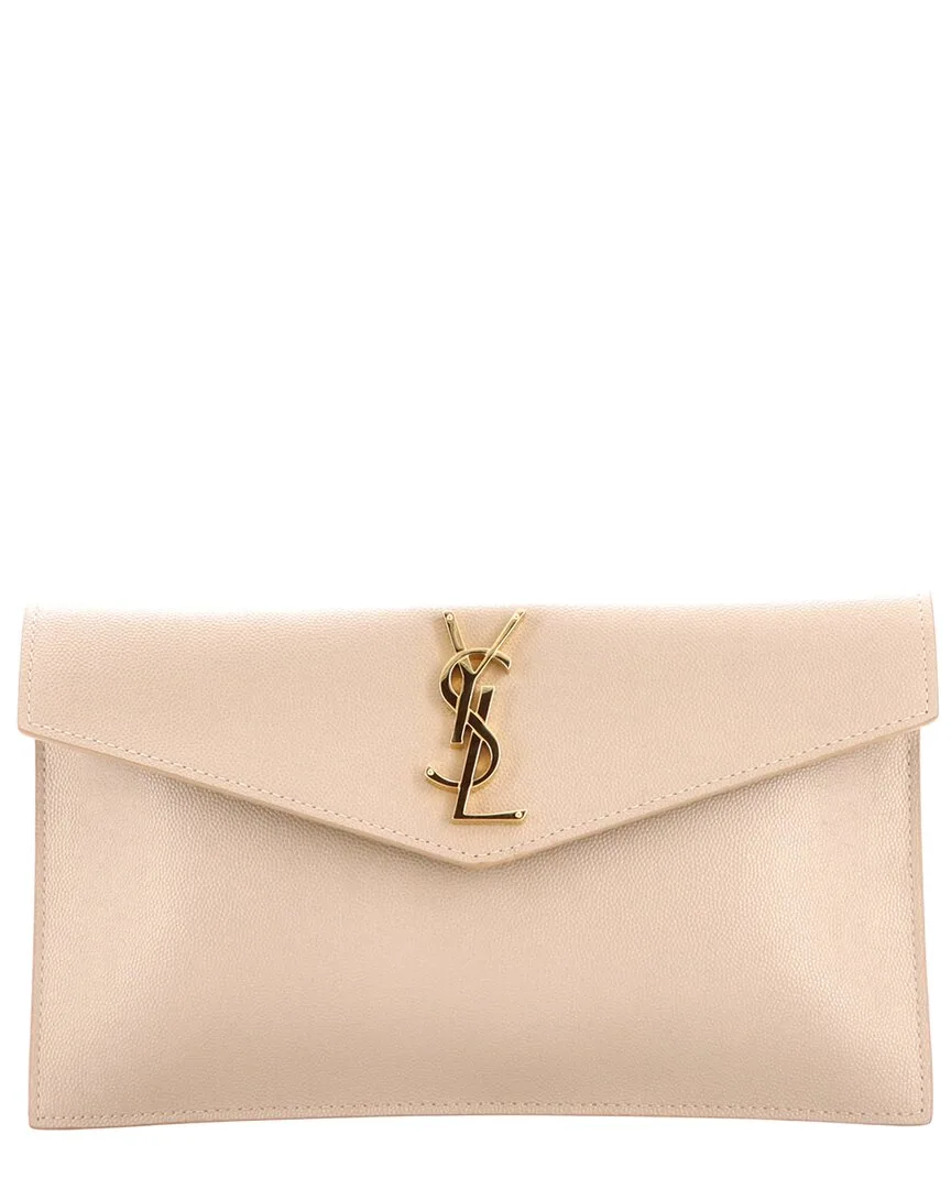 Leather Uptown Pouch (authentic Pre-Loved) by Saint Laurent