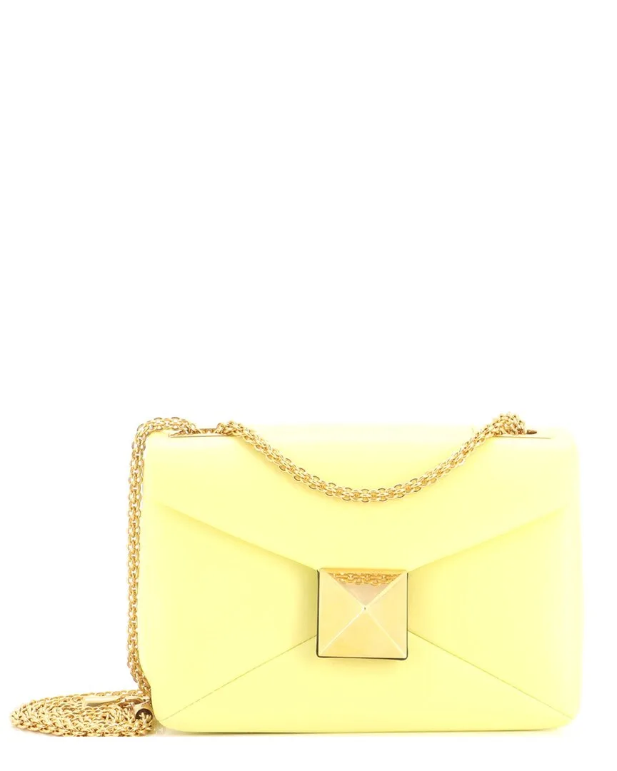 Leather One Stud Chain Flap Bag Small (authentic Pre-Loved) by Valentino