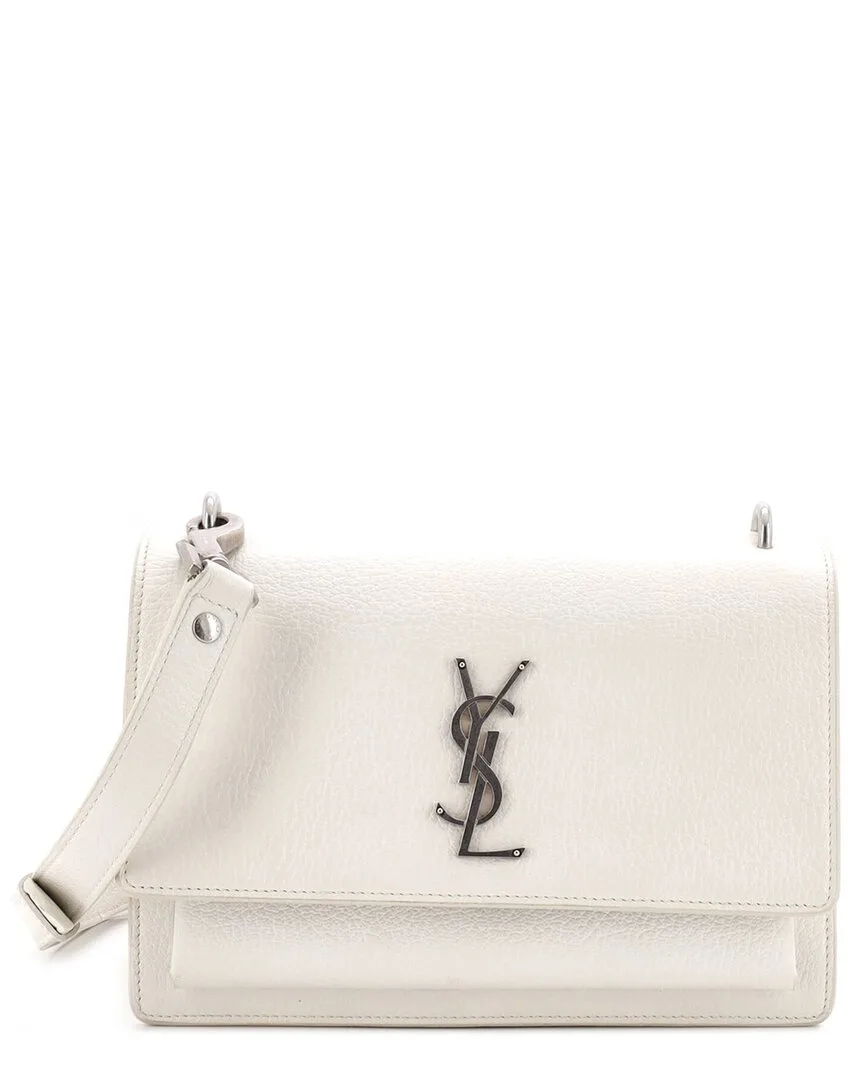 Leather Sunset Satchel Medium (authentic Pre-Loved) by Saint Laurent