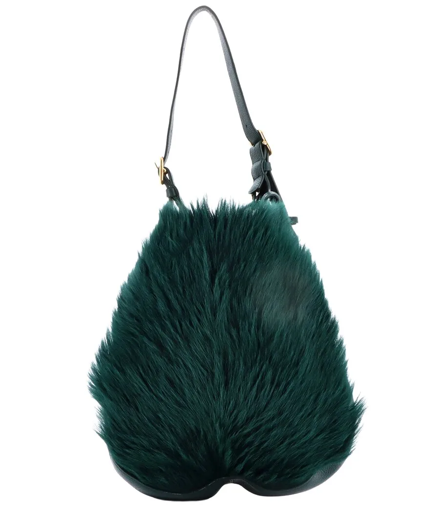 Leather & Fur Chess Hobo Medium (authentic Pre-Loved) by Burberry