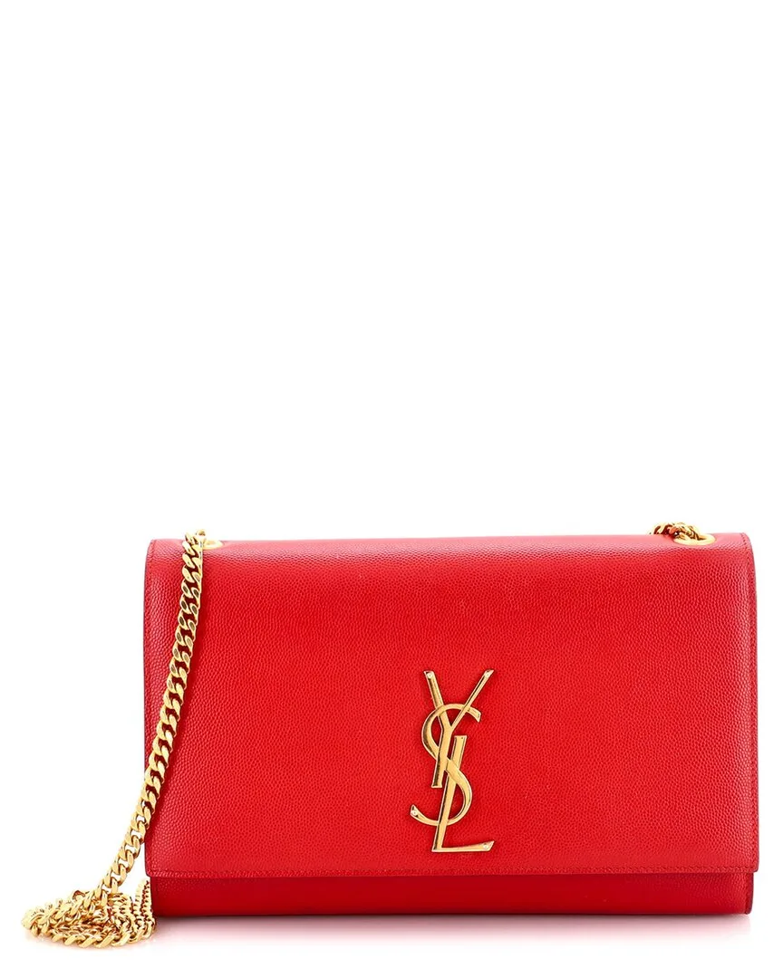Grainy Leather Classic Monogram Crossbody Medium (authentic Pre-Loved) by Saint Laurent