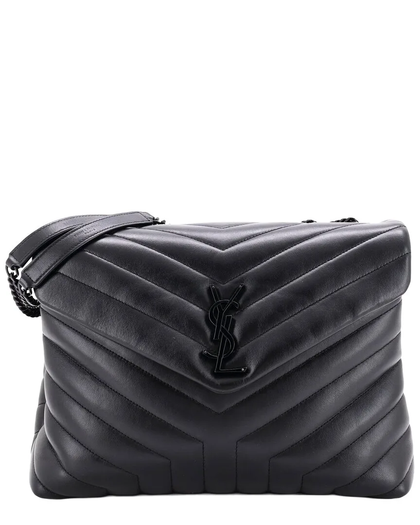 Matelasse Chevron Leather Loulou Shoulder Bag Medium (authentic Pre-Loved) by Saint Laurent
