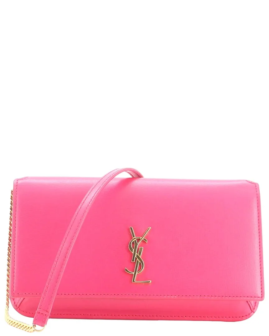 Leather Classic Monogram Phone Holder Shoulder Bag (authentic Pre-Loved) by Saint Laurent