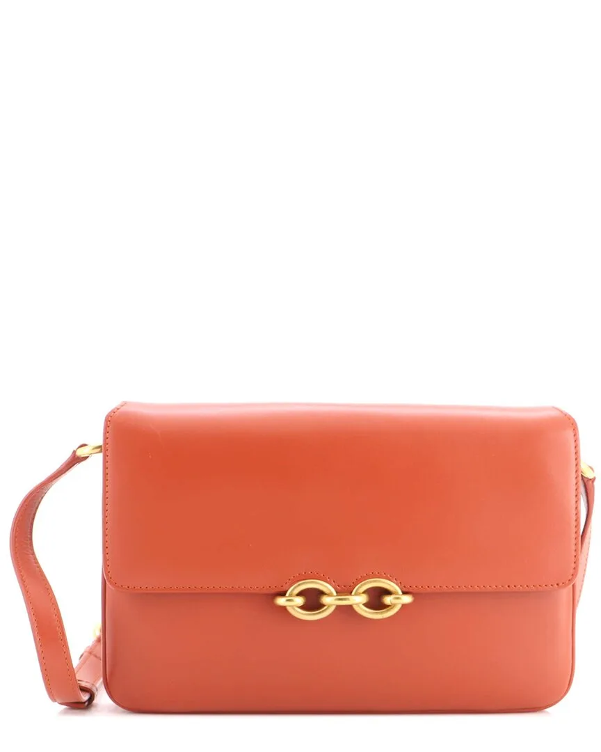 Leather Le Maillon Shoulder Bag Medium (authentic Pre-Loved)
