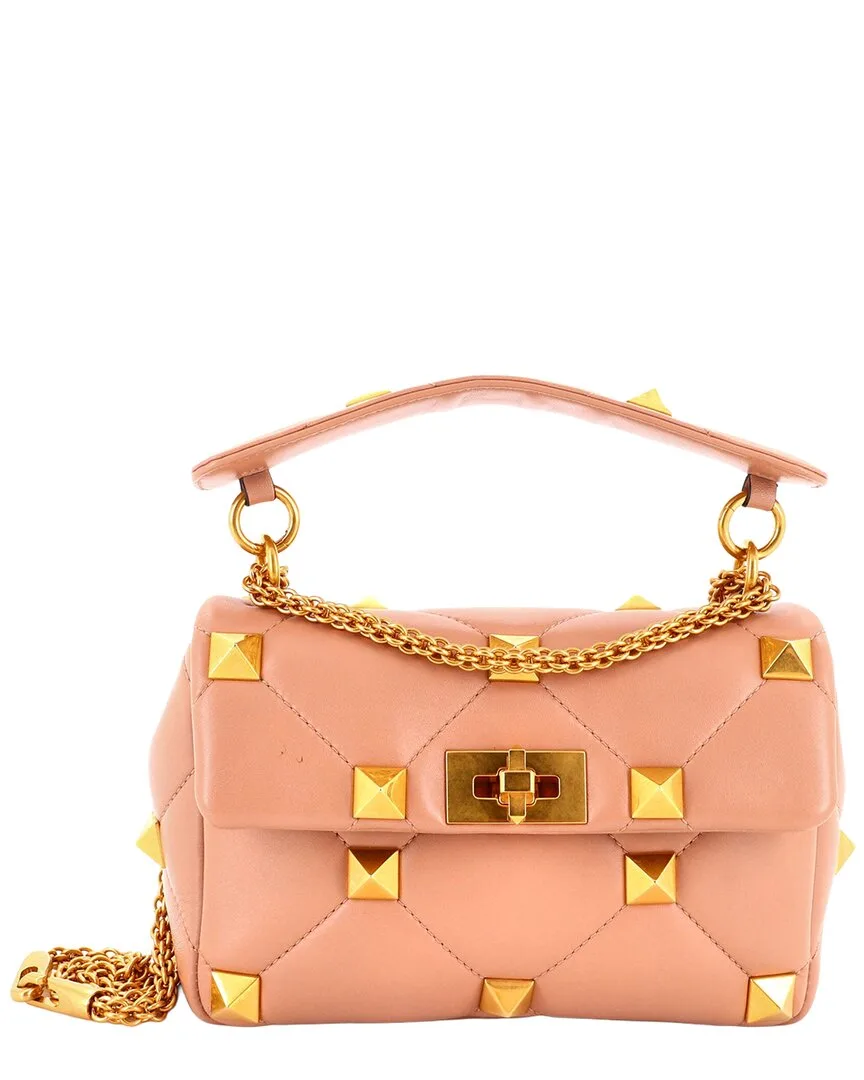 Quilted Leather Roman Stud Flap Bag Medium (authentic Pre-Loved) by Valentino