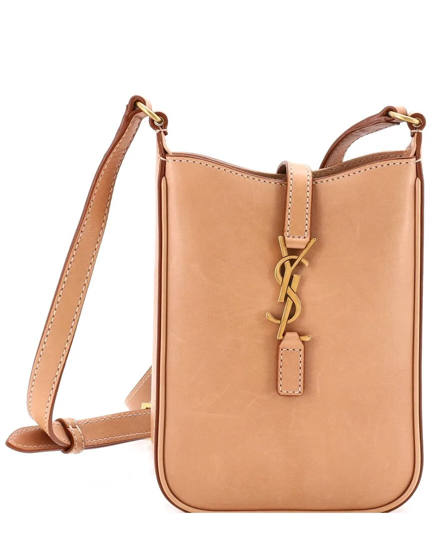 Leather Le 5 a 7 Vertical Shoulder Bag Mini (authentic Pre-Loved) by Saint Laurent