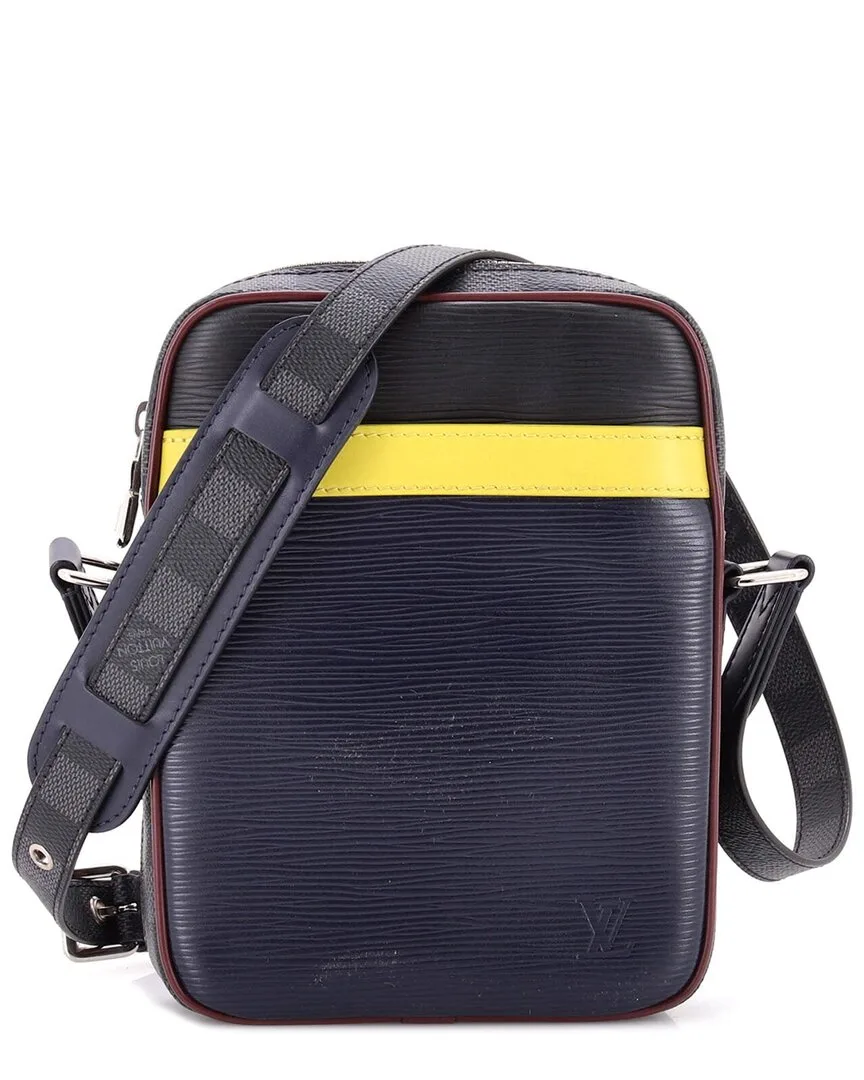 Black Epi Leather & Damier Graphite Danube Slim (authentic Pre-Loved) by Louis Vuitton