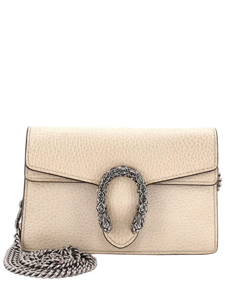 Beige Leather Dionysus Bag Super Mini (authentic Pre-Loved) by Gucci