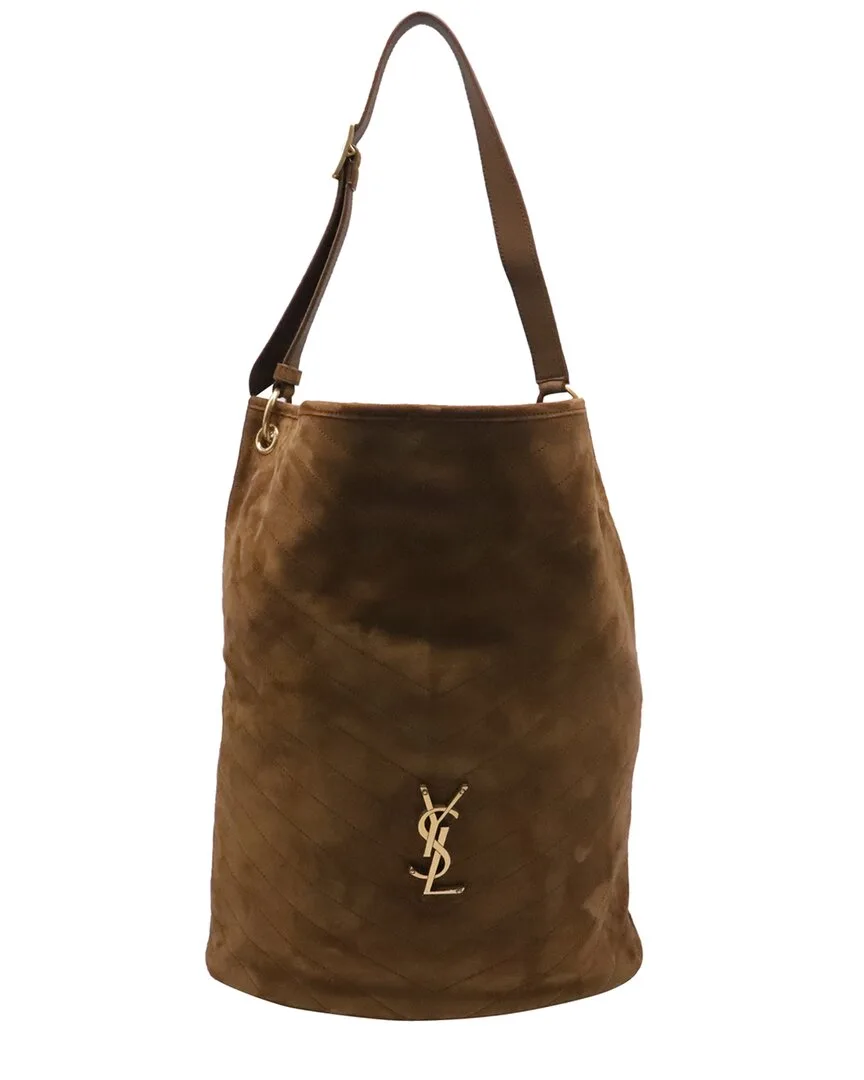 Brown Suede Niki Bucket Bag (authentic Pre-Loved) by Saint Laurent