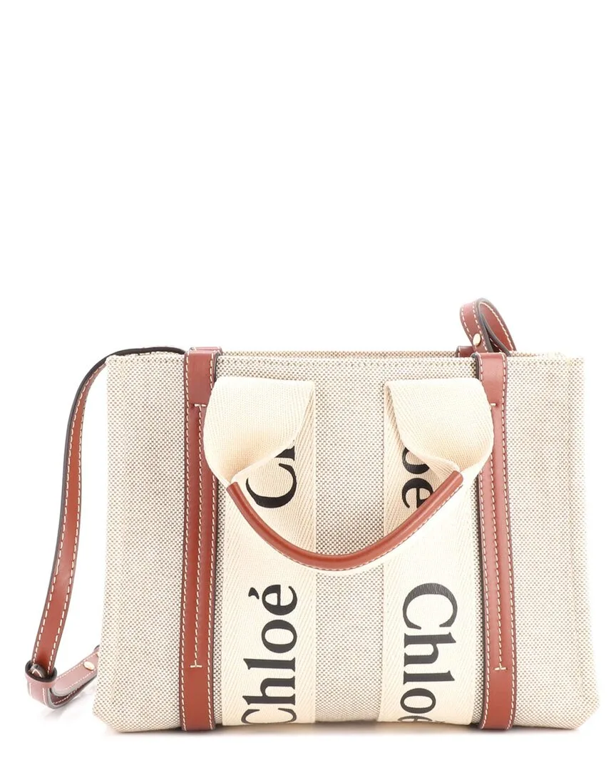 Canvas & Leather Woody Convertible Tote Small (authentic Pre-Loved) by Chloé