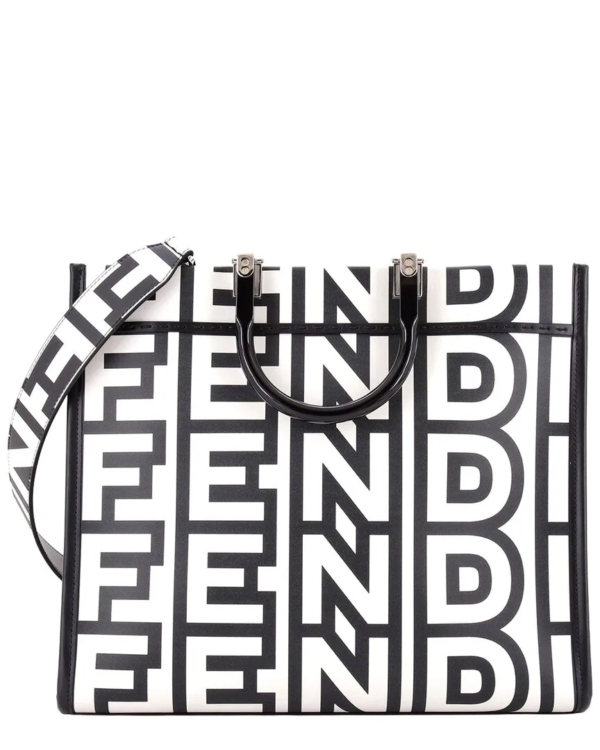 Printed Leather x Marc Jacobs Sunshine Shopper Tote Medium (authentic Pre-Loved) by FENDI