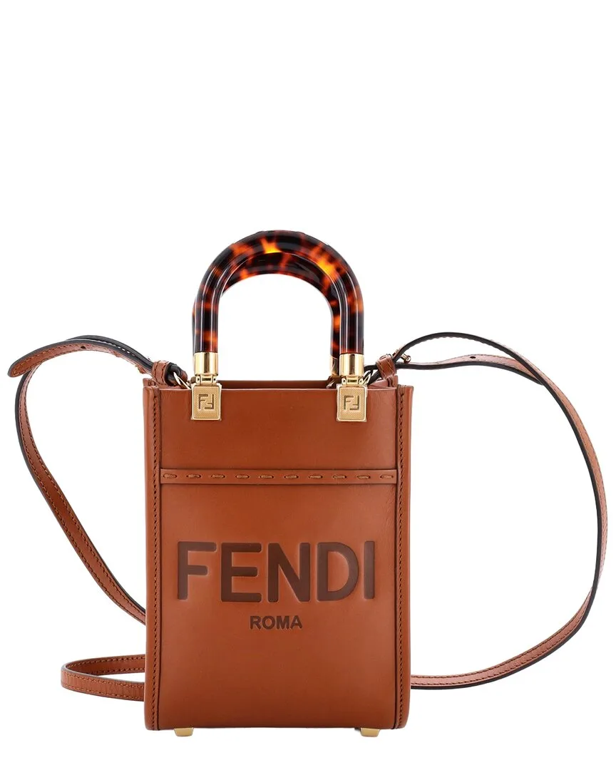 Leather Sunshine Shopper Tote Mini (authentic Pre-Loved) by FENDI