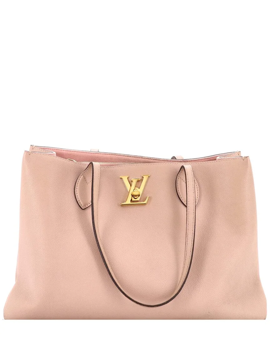 Beige Leather Lockme (authentic Pre-Loved) by Louis Vuitton