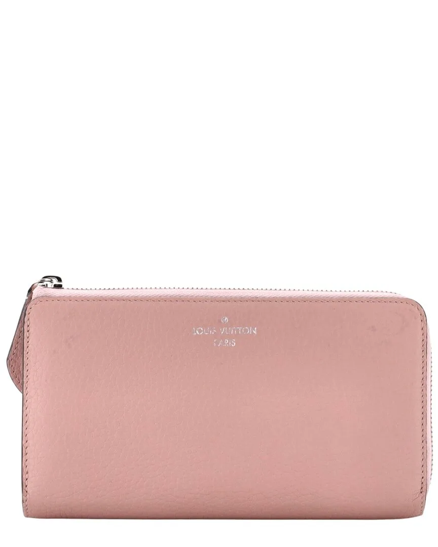 Pink Leather Comete Wallet Long (authentic Pre-Loved) by Louis Vuitton