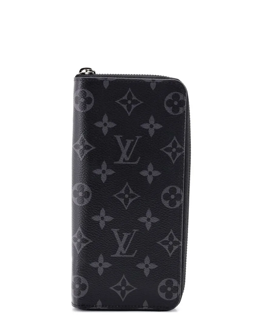 Black Monogram Eclipse Canvas Zippy Wallet Vertical (authentic Pre-Loved) by Louis Vuitton