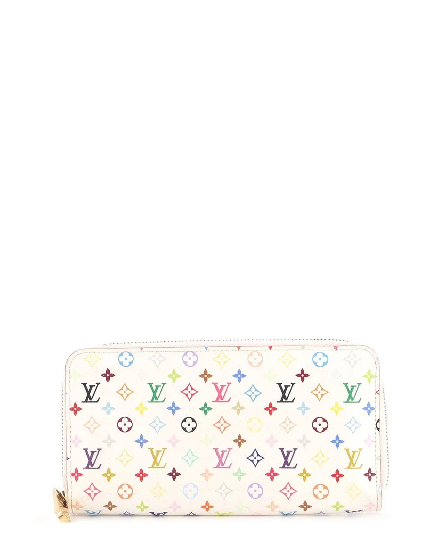 White Monogram Multicolor Zippy Wallet (authentic Pre-Loved) by Louis Vuitton