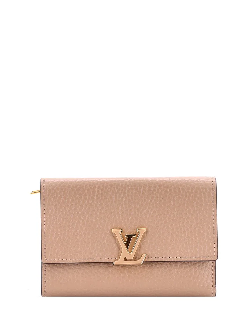 Leather Capucines Wallet Compact (authentic Pre-Loved) by Louis Vuitton