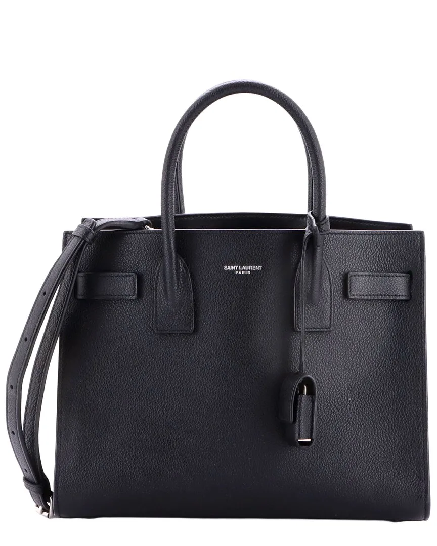 Leather Sac De Jour Nm Bag Baby (authentic Pre-Loved) by Saint Laurent
