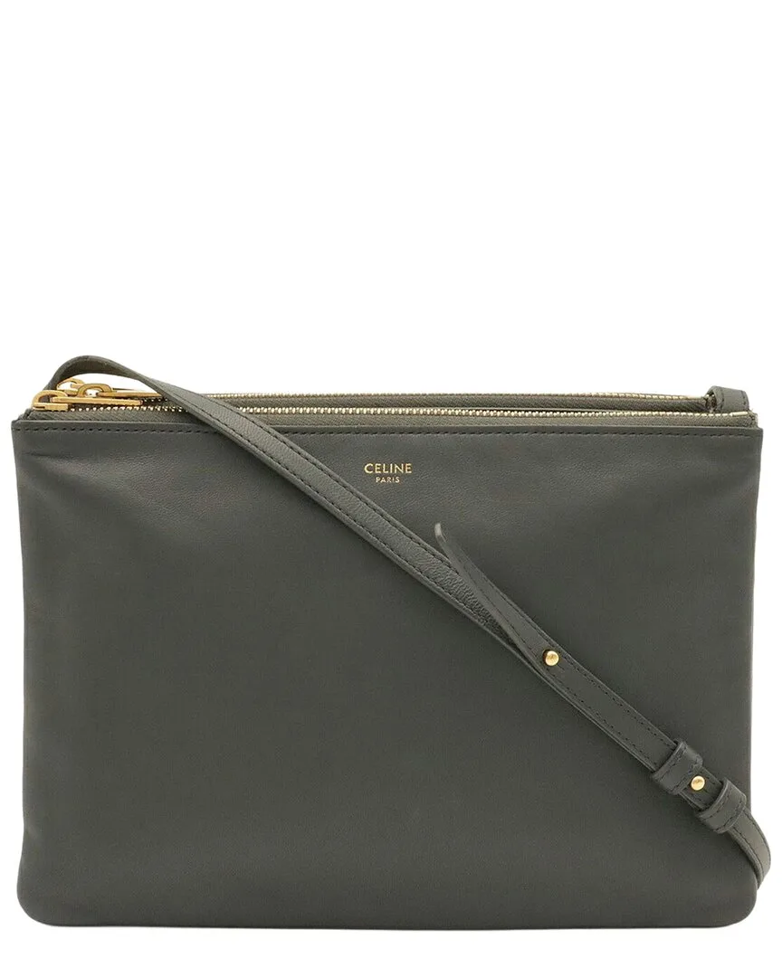 Grey Others Trio Large Shoulder Bag (authentic Pre-Loved) by Celine