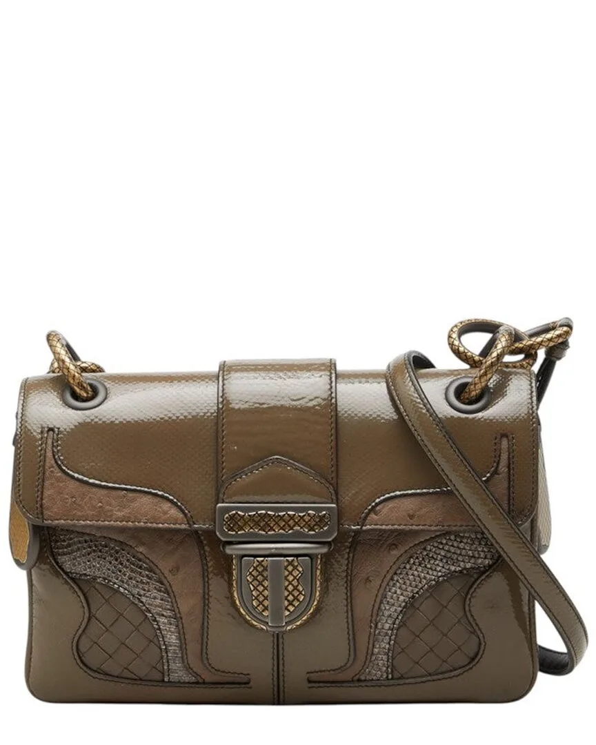 Intrecciato Leather Shoulder Bag (authentic Pre-Loved) by Bottega Veneta