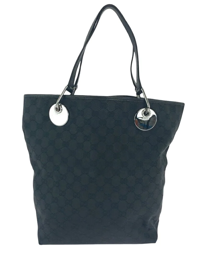 Black Gg Canvas Tote (authentic Pre-Loved) by Gucci