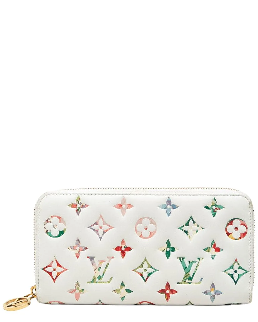 White Lambskin Zippy Wallet (authentic Pre-Loved) by Louis Vuitton